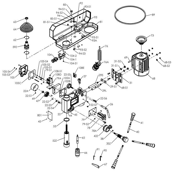 Perceuse d'établi Proton BMT-2010T