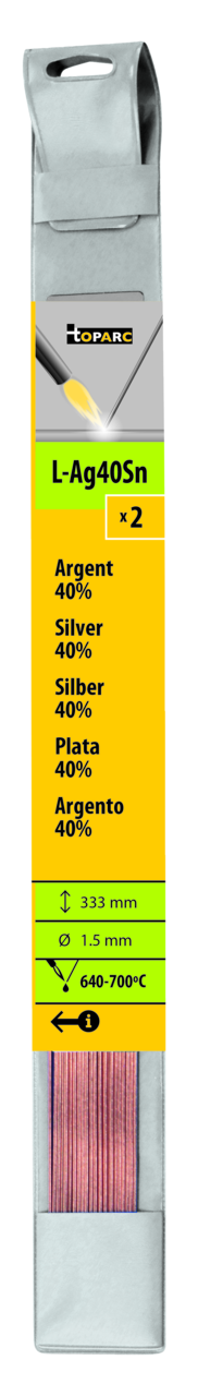 Lötstäbe GYS 2 Stk, mit 40% Silber umhüllt Ø 1,5 mm