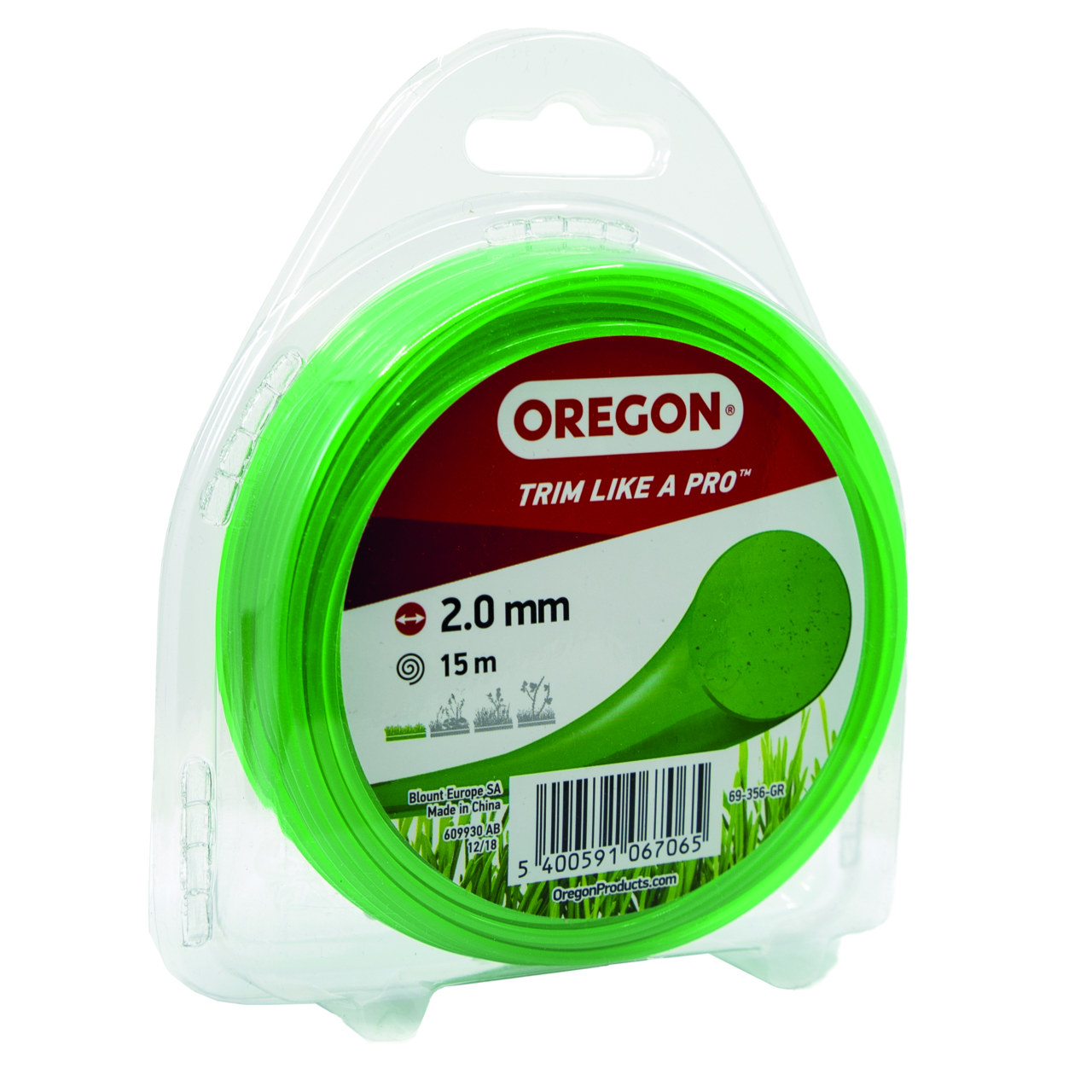 Faden Oregon multicolor grün rund 2.0 mm x 15 m