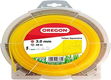 Faden Oregon gelb quadratisch 3.0 mm x 48 m