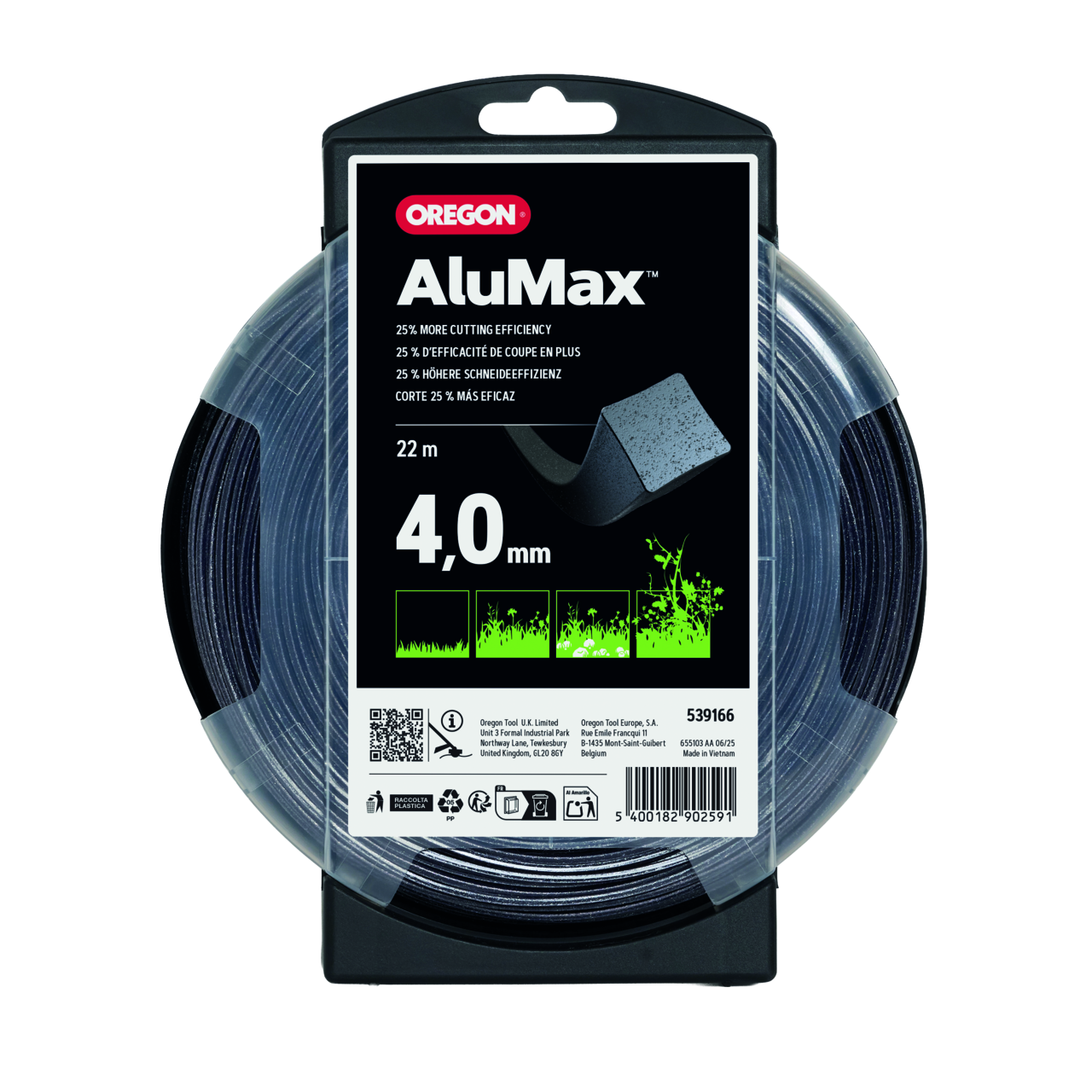 Faden Oregon AluMax quadratisch 4.0 mm x 22 m