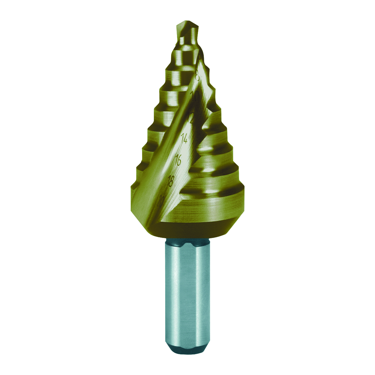 Stufenbohrer Ruko HSS TiN Form C Kreuzanschliff kurz Ø 4,0 - 20,0 mm