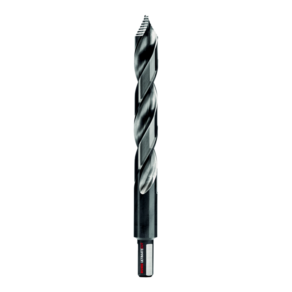 ULTIMATECUT Spiralbohrer Ruko HSS DIN 338 FLOWSTEP® Spitze abgesetzter 3-Flächen