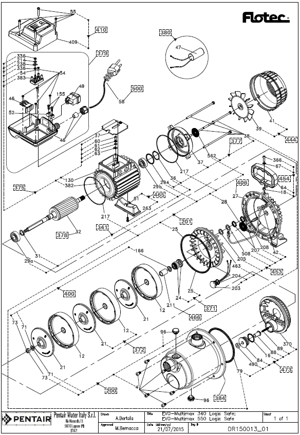 Oberflächenpumpe Pentair EVO-Multimax 550 Logic Safe