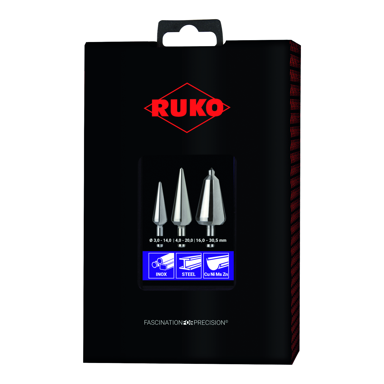 Foret conique Ruko HSS-Co 5 - 4 Pces (coffret plastique)