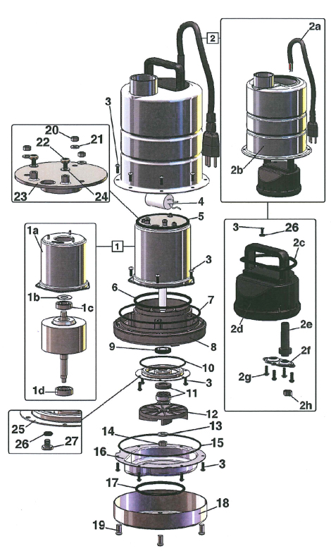 Klarwasser-Tauchpumpe Hydrostar GT-Maxi 200/9 - Flachsauger