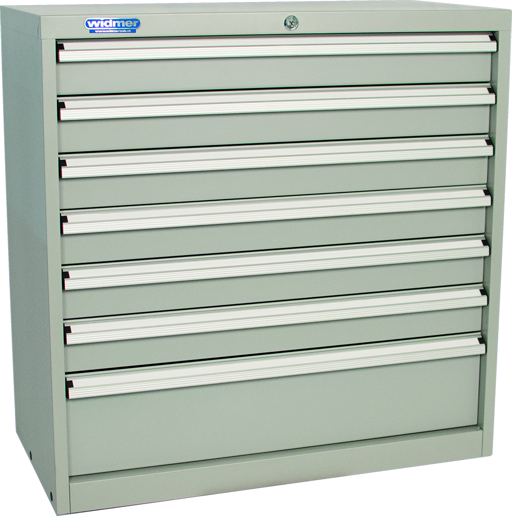 Unterteil zu Lagerschrank Widmer, 7 Schubladen