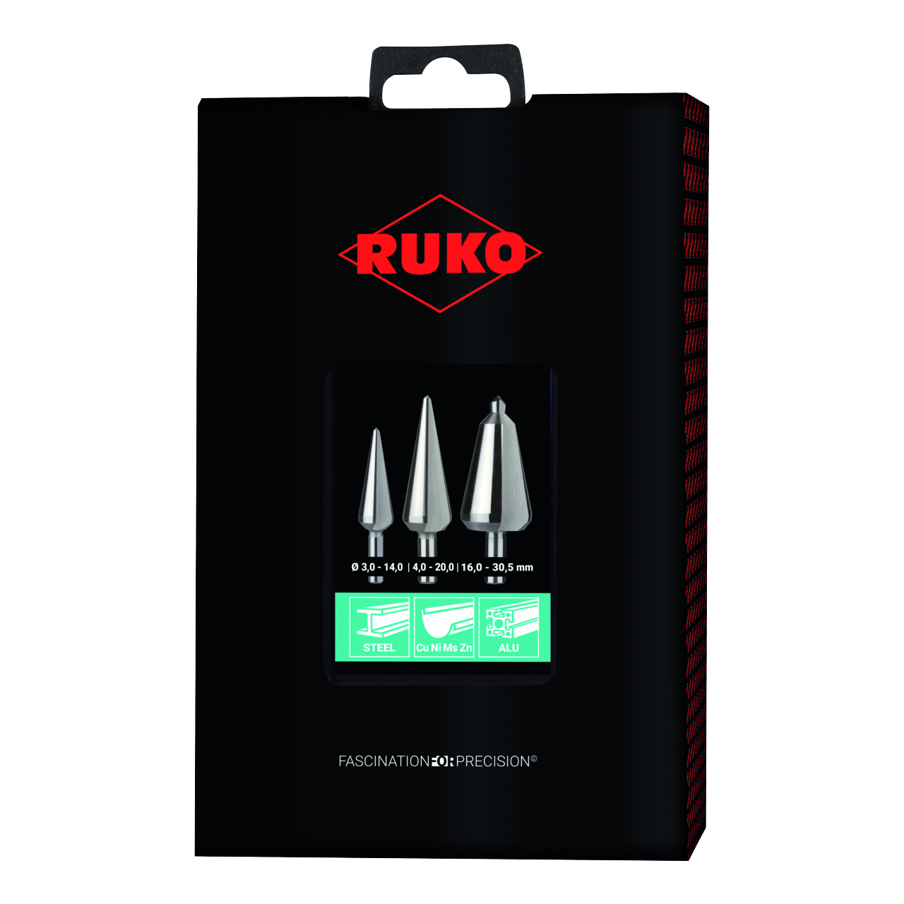 Foret conique Ruko HSS - 4 Pces (coffret plastique)