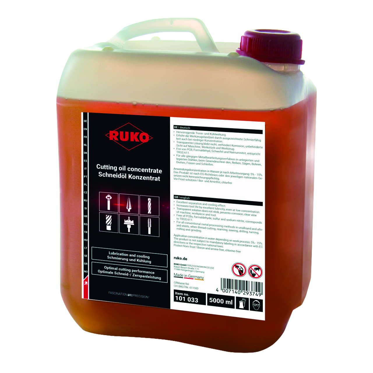 Schneidöl-Konzentrat Ruko 5 L Kanister
