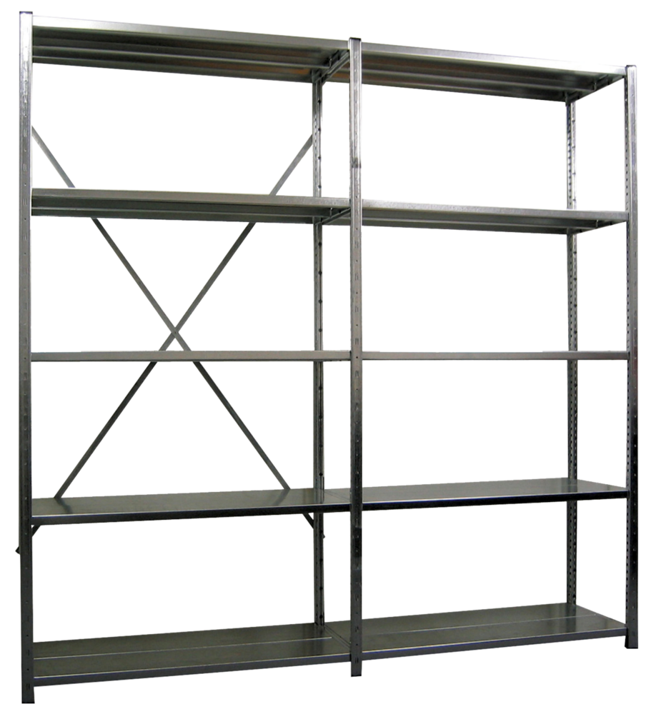 Steckregal-Set Widmer Zinc 2000x400x2000 mm