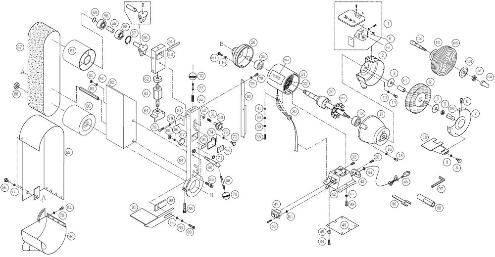Bandschleifmaschine Proton BS-100T