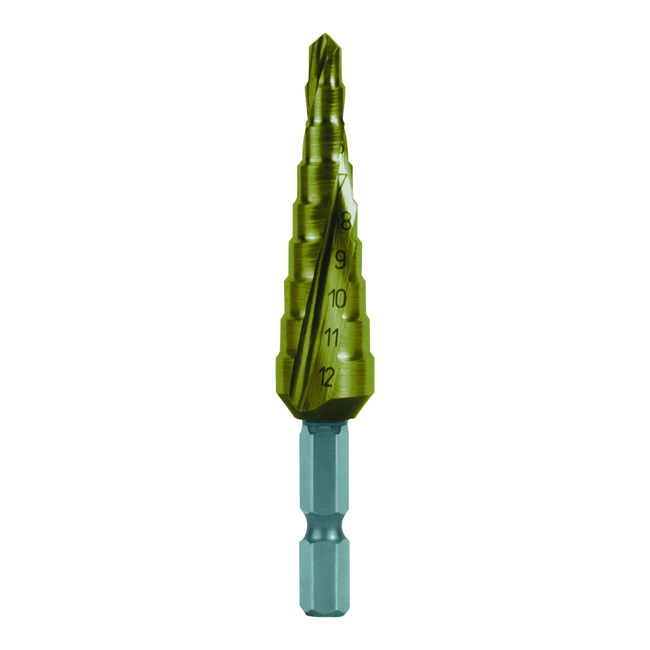 Stufenbohrer-Bit Ruko HSS TiN Form C Kreuzanschliff Ø 4,0 - 12,0 mm