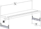 Fachbodenteil geschlitzt Zinc 850x100 mm