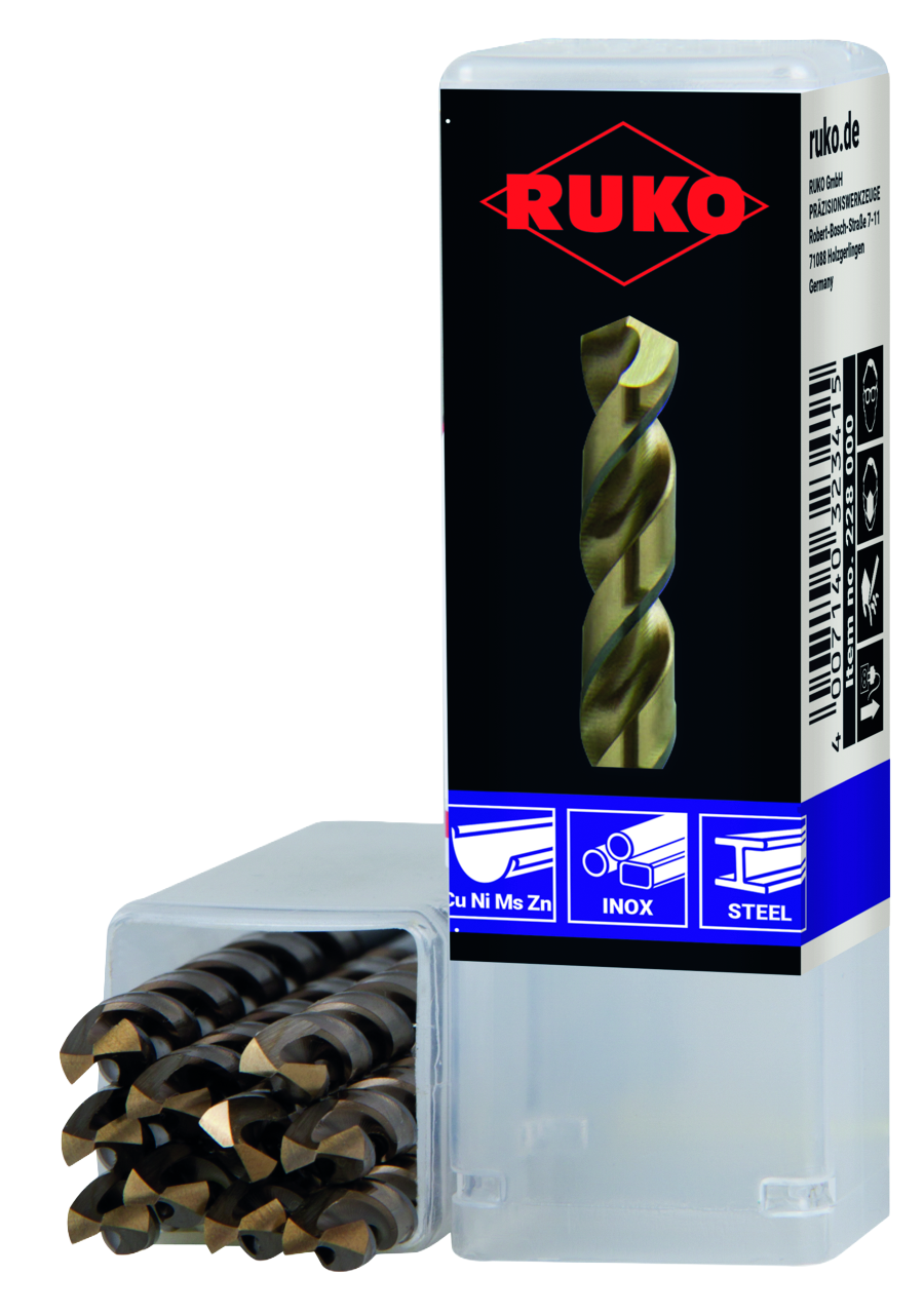 Spiralbohrer Ruko HSS-Co 5, Ø 13,0 mm x L1 151 mm