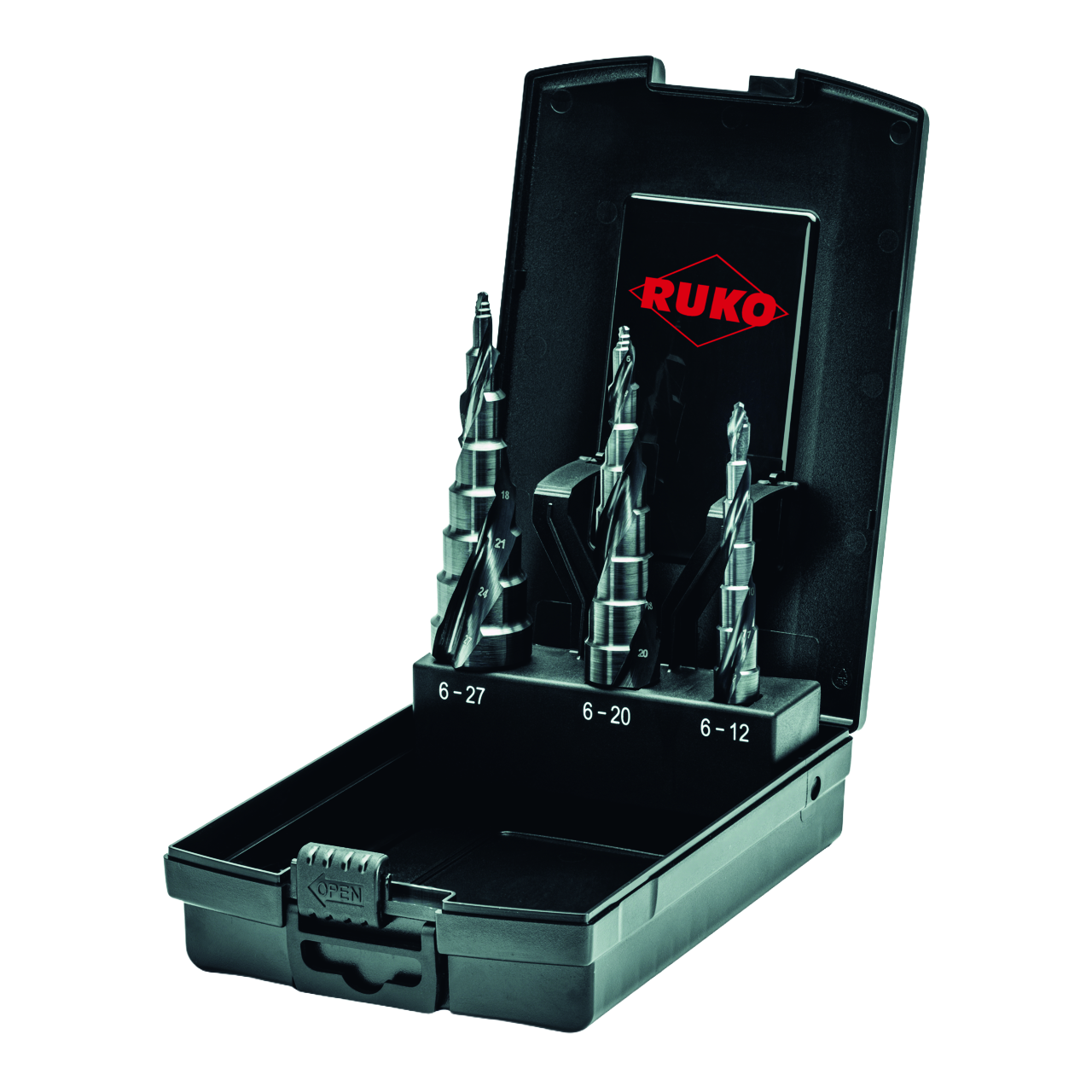 ULTIMATECUT Multidrill-Satz Ruko HSS RUnaTEC FLOWSTEP® Spitze - 3-tlg. (Kunststo