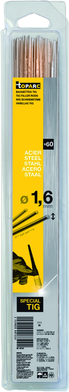 Schweissstäbe GYS, 60 Stk., TIG 1.6 mm, Stahl SG2