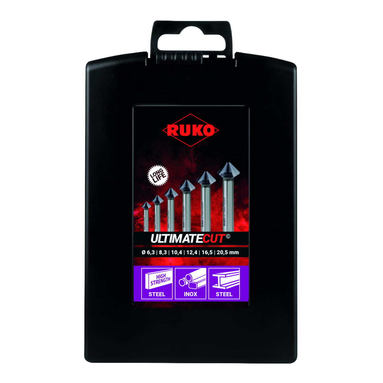 ULTIMATECUT Jeu de fraises à chanfreiner Ruko HSS-Co 5 RUnaTEC DIN 335 Type C 90