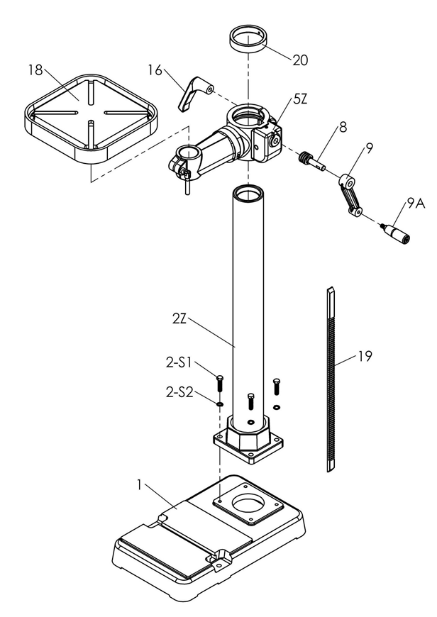 Perceuse d'établi Proton BMT-2010T