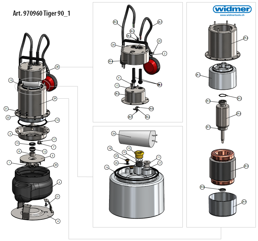 Pompe submersible pour eaux usées Hydrostar Tiger 90 M