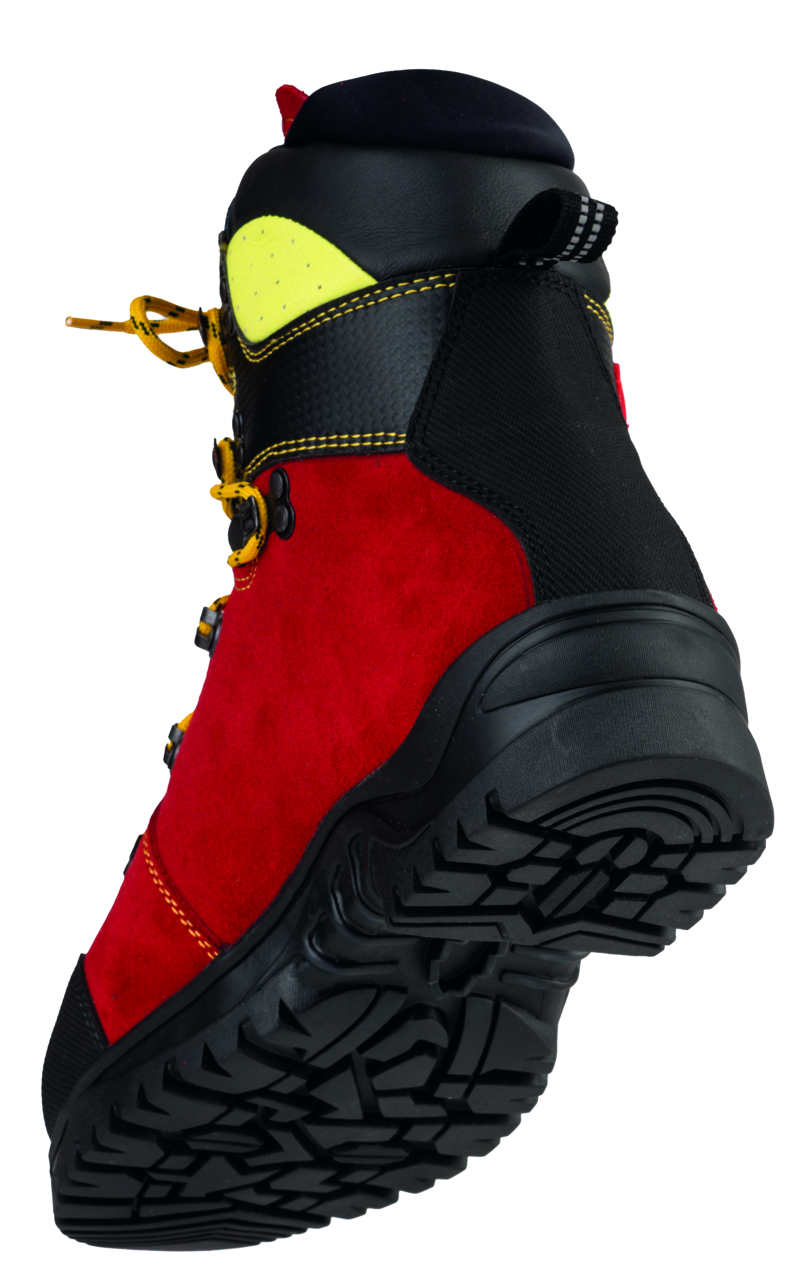 Leder-Schnittschutzstiefel Oregon Avertic rot/gelb Gr. 46