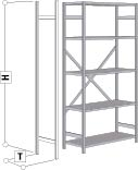 Regalrahmen Zinc 800x2000 mm
