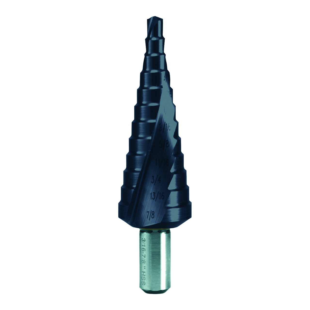 Stufenbohrer Ruko HSS TiAlN Kreuzanschliff Form C Zollabmessungen Ø 3/16" - 7/8"