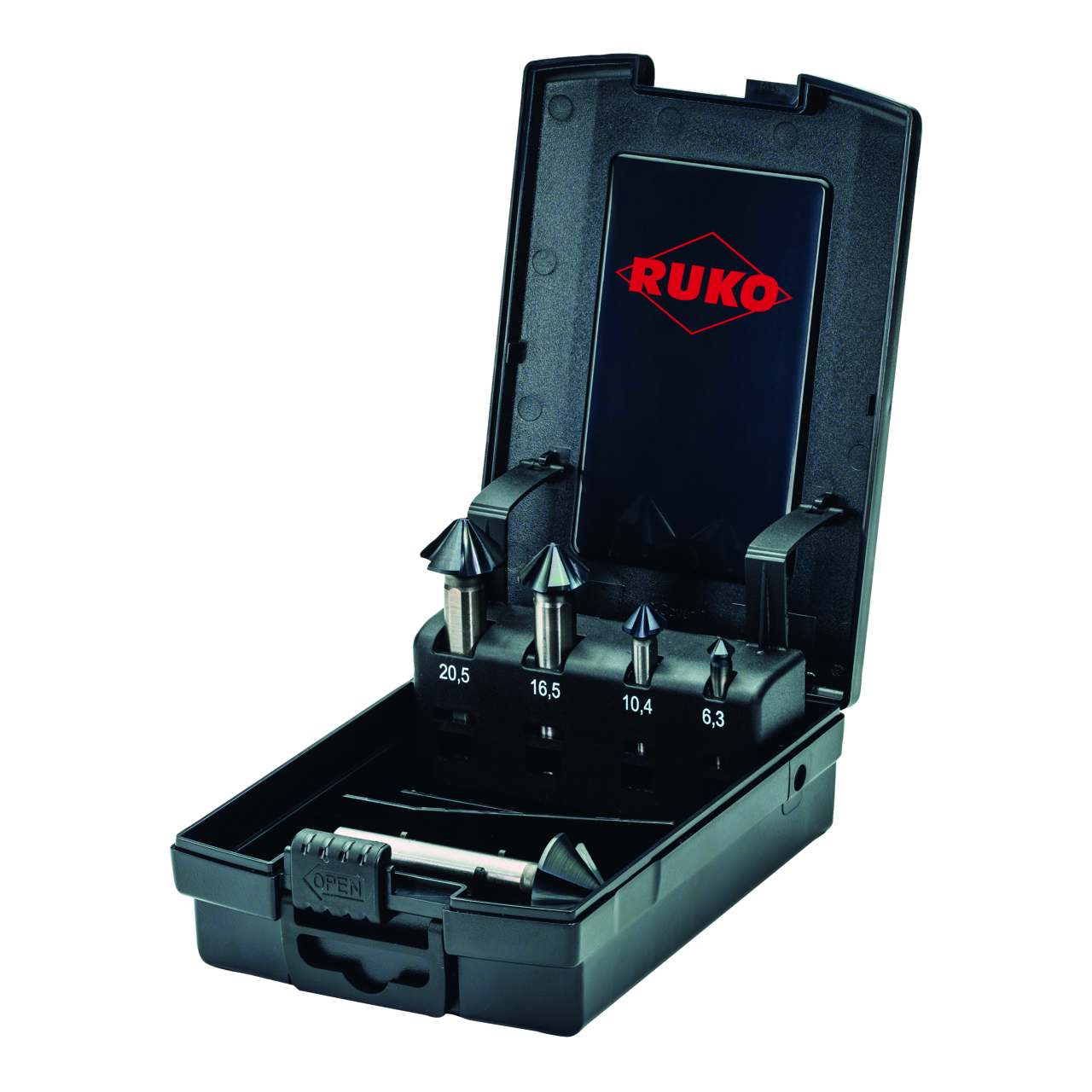 Ultimatecut Kegelsenker-Satz Ruko 4S HSS-Co 5 RUnaTEC 90°, 6,3 – 25,0 mm, 5-tlg
