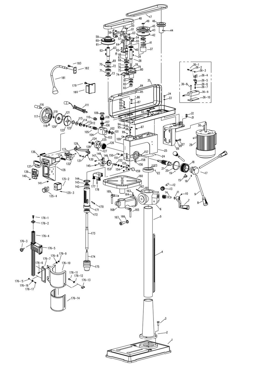 Tischbohrmaschine Proton BMT-16VM