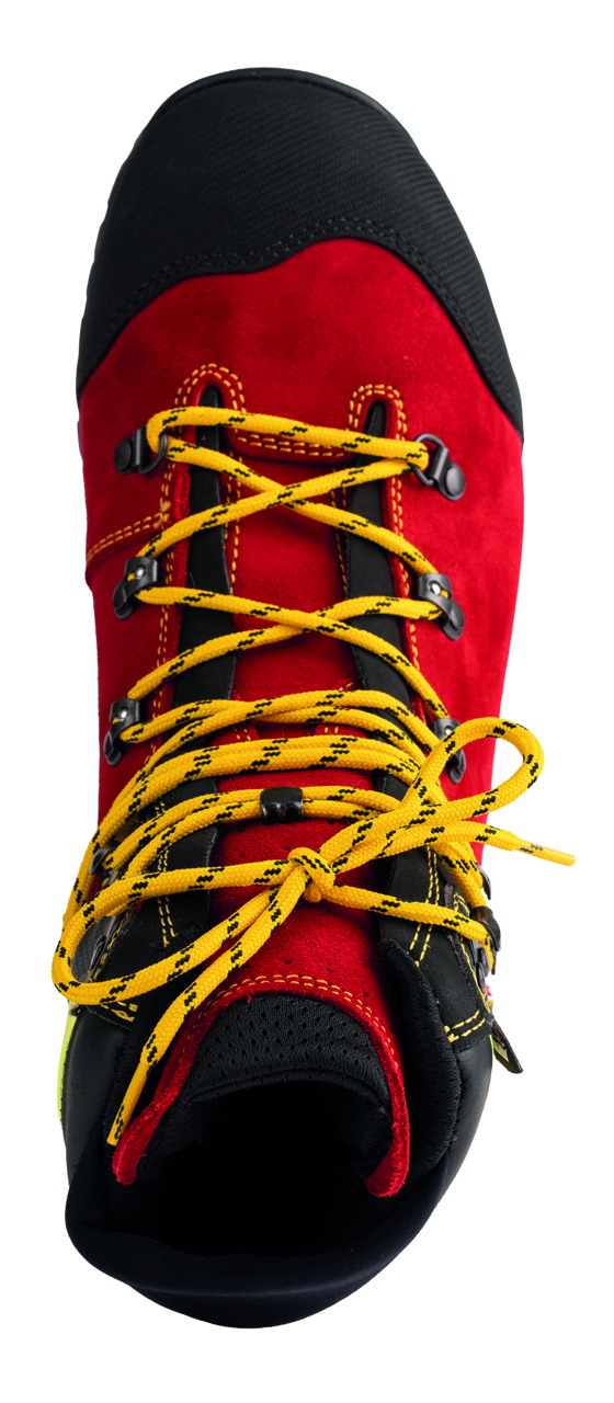 Leder-Schnittschutzstiefel Oregon Avertic rot/gelb Gr. 46