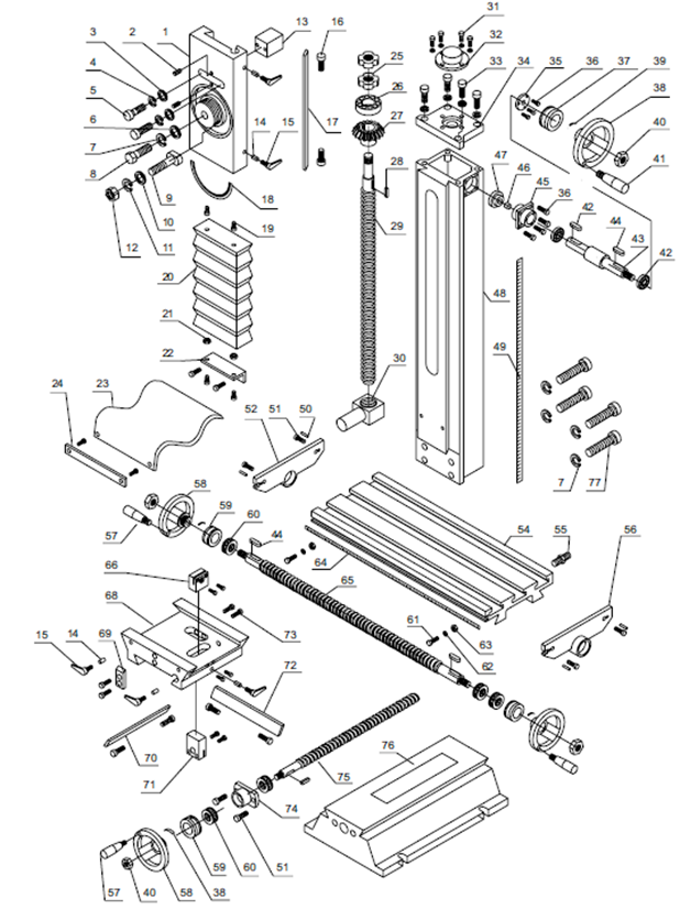 Perceuse-fraiseuse Proton BF-30VM