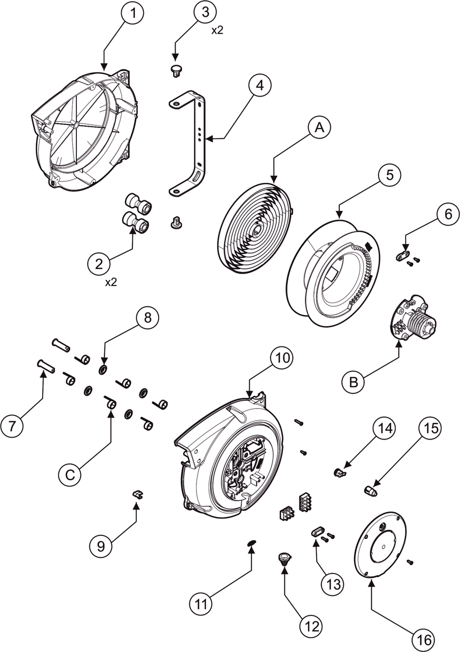Kabelaufroller Proton KR-14M, 230 V