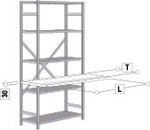 Fachboden geschlitzt Zinc 1000x800x30 mm