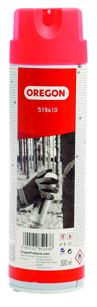 Forstmarkierspray Oregon rot fluoriszierend, Dose à 500 ml