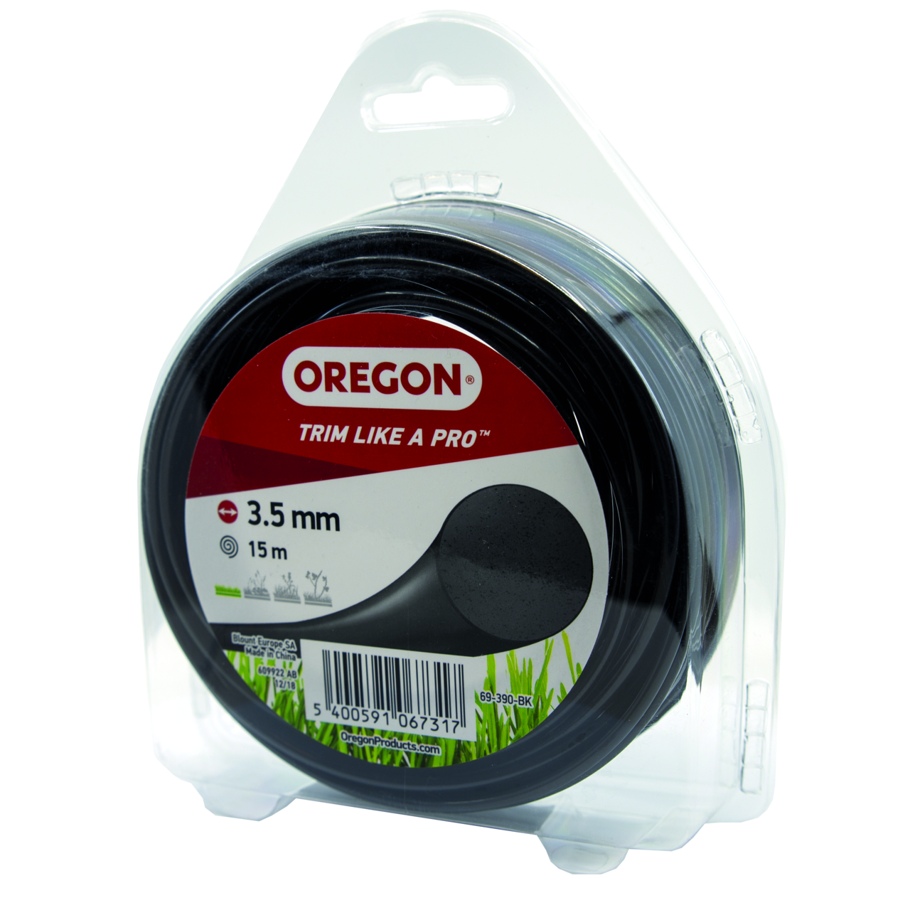 Faden Oregon multicolor schwarz rund 3.5 mm x 15 m