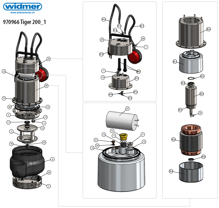 Pompe submersible pour eaux usées Hydrostar Tiger 200