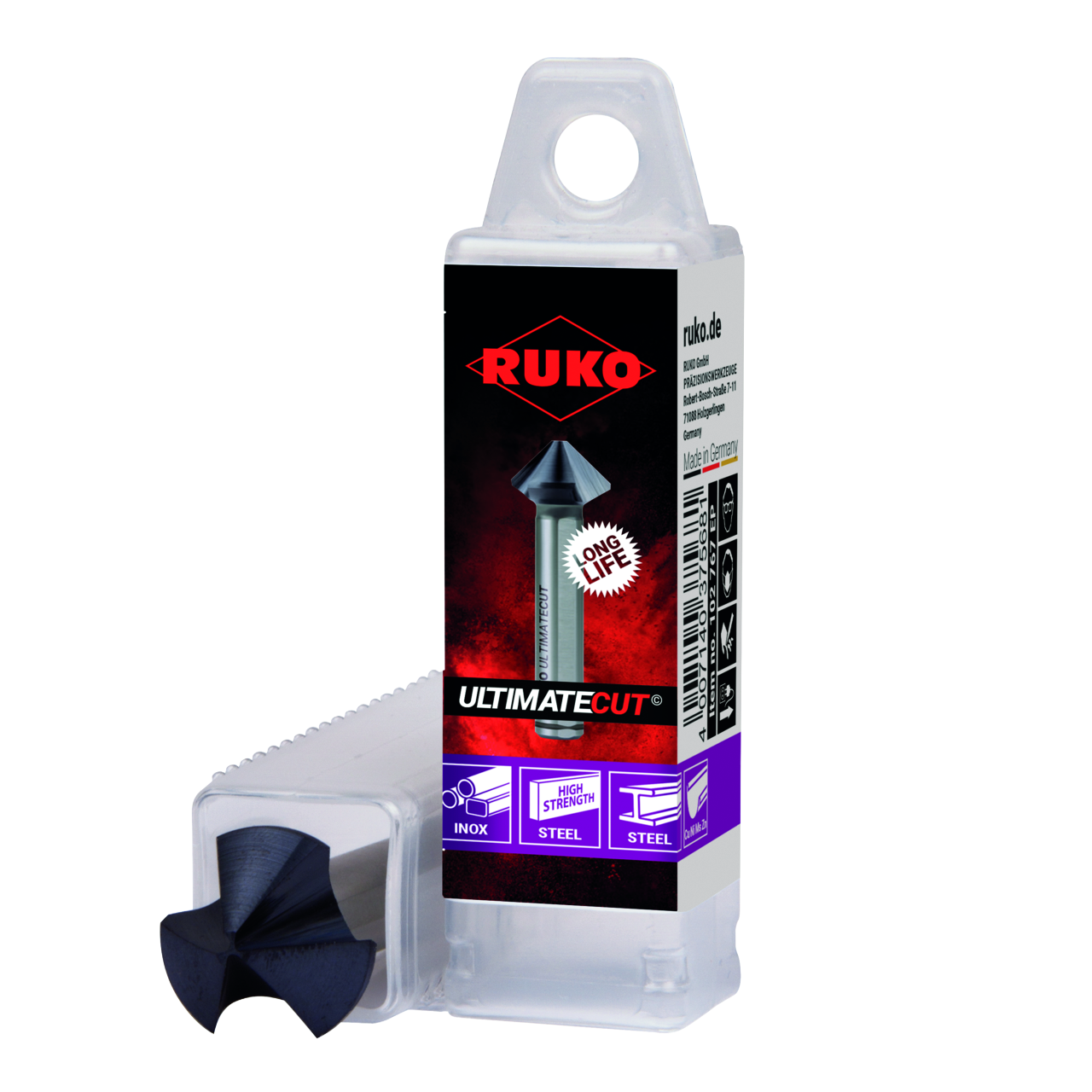 ULTIMATECUT Kegelsenker Ruko HSS-Co 5 RUnaTEC DIN 335 Form C 90° Ø 8,3 mm
