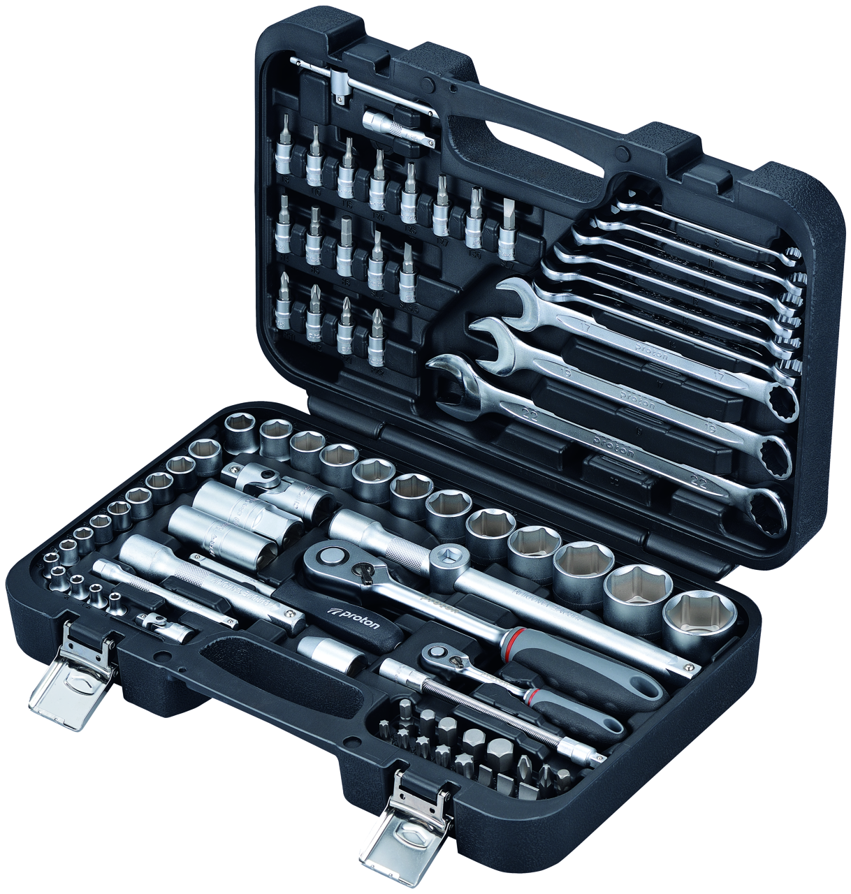 Steckschlüsselsatz Proton P-82C 1/4"+1/2", 82-teilig
